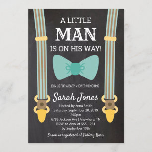 Invitation Le petit homme suspend le Baby shower du garçon Ba