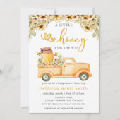 Invitation Le Petit Miel Est Sur Le Chemin Du Baby shower Hon (Devant)