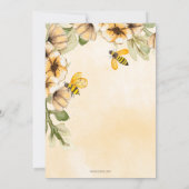 Invitation Le Petit Miel Est Sur Le Chemin Du Baby shower Hon (Dos)