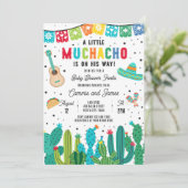 Invitation Le Petit Muchacho Sur Le Chemin Baby shower Fiesta (Debout devant)