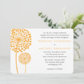 Invitation Le pissenlit orange souhaite le mariage (Debout devant)