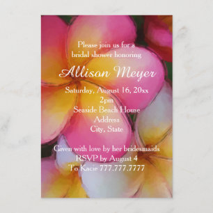 Invitation Le Plumeria de Frangipani fleurit la Fête de la