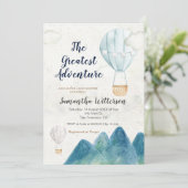 Invitation Le plus grand baby shower de ballon à air chaud de (Debout devant)