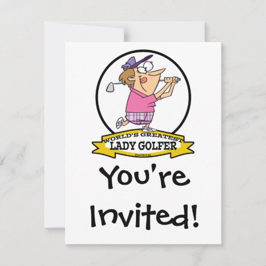 INVITATION LE PLUS GRAND DESSIN DE LADY GOLFER (Devant)
