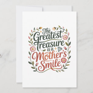 Invitation Le plus grand trésor est le sourire d'une mère
