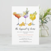 Invitation Le plus heureux des heures 50e fête d'anniversaire (Debout devant)