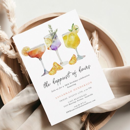 Invitation Le plus heureux des heures 50e fête d'anniversaire