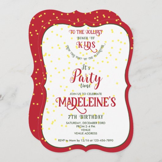 Invitation Le plus joli groupe d'enfants amusant fête d'anniv (Devant / Derrière)