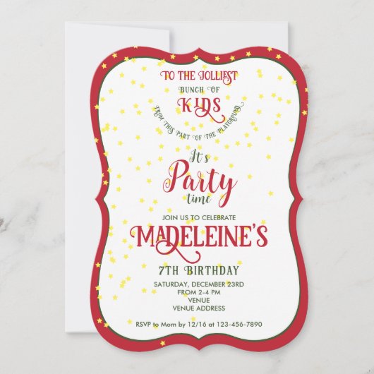 Invitation Le plus joli groupe d'enfants amusant fête d'anniv (Devant)