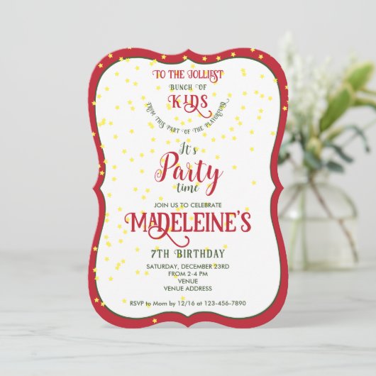 Invitation Le plus joli groupe d'enfants amusant fête d'anniv (Debout devant)