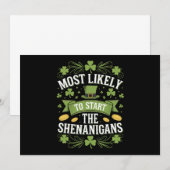 Invitation Le Plus Probable À Démarrer Le St patrick Shenanig (Devant / Derrière)