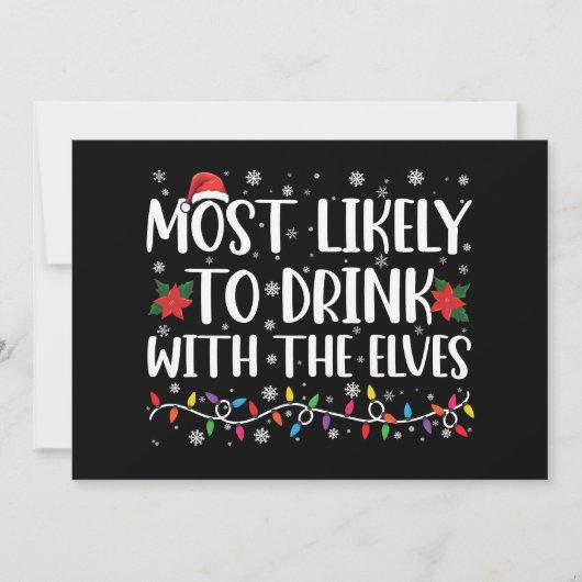 Invitation Le plus susceptible de boire avec les elfes Boisso (Devant)