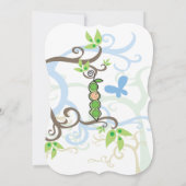 Invitation Le Pois Bleu Dans L'Invitation Du Baby shower Pod  (Dos)