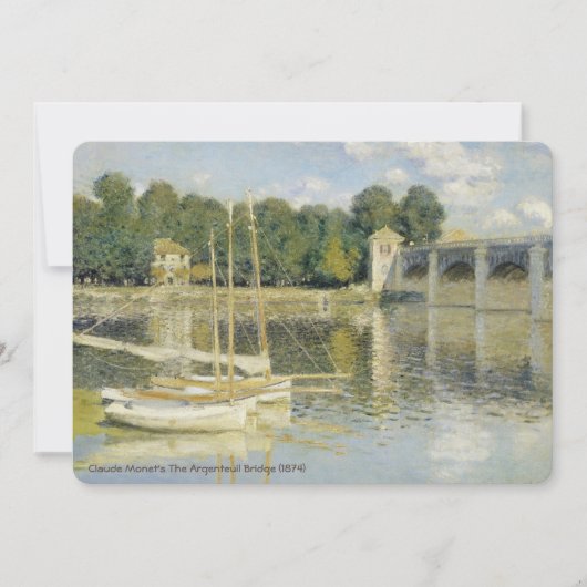 Invitation Le pont d'Argenteuil de Claude Monet (1874) (Devant)