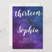 Invitation Le pourpre d'univers de galaxie tient le premier (Devant)