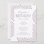 Invitation Le pourpre ombrage l'anniversaire de tribal de (Devant)