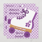 Invitation Le pourpre pointille l'invitation de fête (Devant / Derrière)