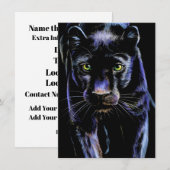 Invitation Le pouvoir de l'invitation panthère (Devant / Derrière)