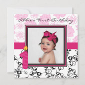 Invitation Le premier anniversaire d'Abbie (Devant)