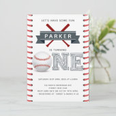 Invitation Le premier anniversaire du baseball (Debout devant)