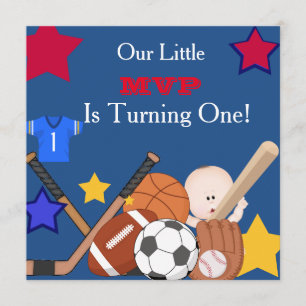 Invitation Le PREMIER ANNIVERSAIRE folâtre l'invitation