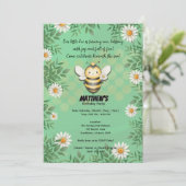 Invitation Le premier Buzz de Little Bee : premier anniversai (Debout devant)