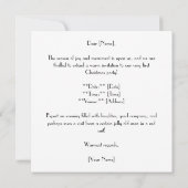 Invitation Le premier Noël du Donkey sucré (Dos)