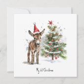 Invitation Le premier Noël du Donkey sucré (Devant)