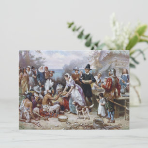 Invitation Le premier Thanksgiving de Jean Ferris c. 1912