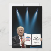 Invitation Le président Trump 🇺 🇸 ✨ Mariage patriotique (Dos)