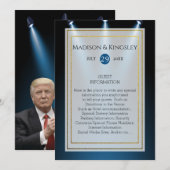 Invitation Le président Trump 🇺 🇸 ✨ Mariage patriotique (Devant / Derrière)