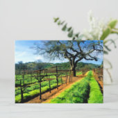 Invitation Le printemps dans le vignoble (Debout devant)