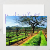 Invitation Le printemps dans le vignoble (Devant / Derrière)