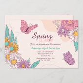 Invitation Le printemps est arrivé (Devant / Derrière)