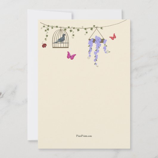 Invitation Le Printemps est là (Dos)