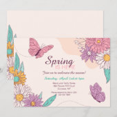 Invitation Le printemps est là (Devant / Derrière)