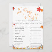 Invitation LE PRIX EST DROIT Baby shower JEU Little Citrouill (Devant)