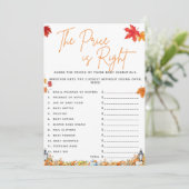 Invitation LE PRIX EST DROIT Baby shower JEU Little Citrouill (Debout devant)