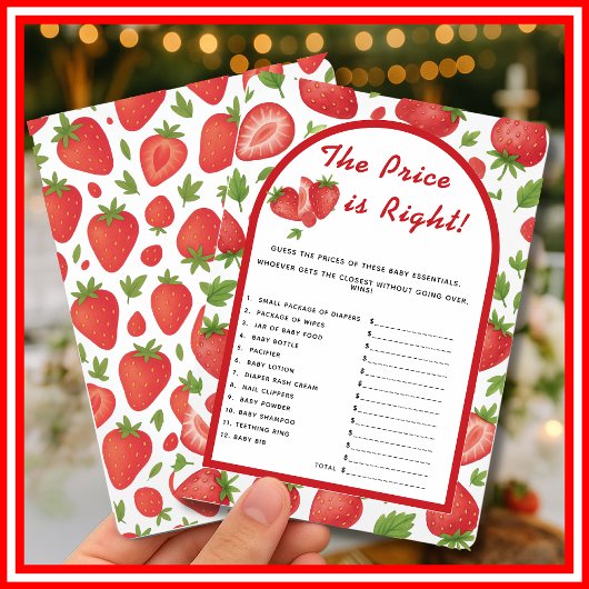 Invitation Le prix est droit fraise Berry Sweet Game