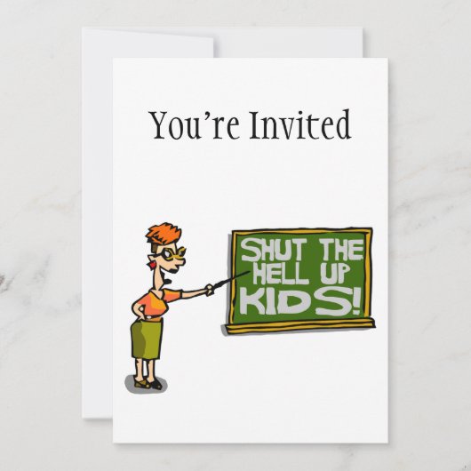 Invitation Le Professeur Dit Fermer Les Enfants (Devant)