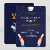 Invitation Le projet final : Parti de l'obtention du diplôme (Devant / Derrière)