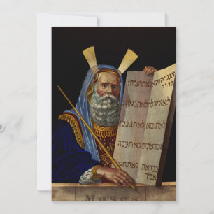 Invitation Le prophète Moïse avec les tablettes de la loi