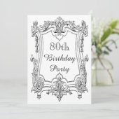 Invitation Le quatre-vingtième double d'anniversaire de (Debout devant)