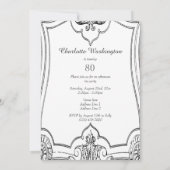 Invitation Le quatre-vingtième double d'anniversaire de (Dos)