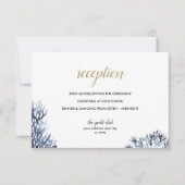 Invitation Le récif bleu | Nautical Wedding réception (Devant)
