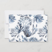 Invitation Le récif bleu | Nautical Wedding réception (Dos)