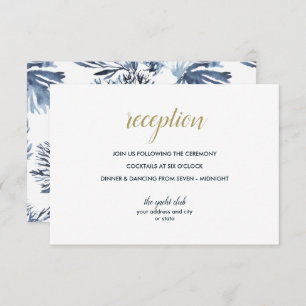 Invitation Le récif bleu Nautical Wedding réception