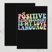 Invitation Le Renforcement Positif Est Ma Langue D'Amour Supe (Devant / Derrière)
