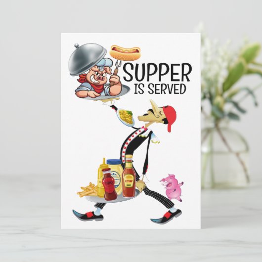 INVITATION LE REPAS EST SERVI (Debout devant)