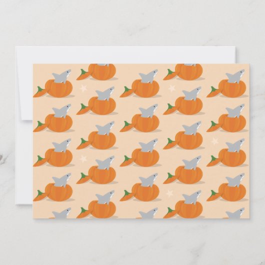 Invitation Le requin devient un Citrouille premier anniversai (Dos)